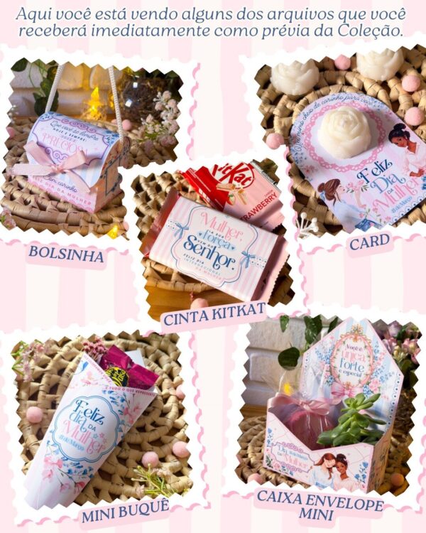 Kit Corte Dia da Mulher Grátis para Imprimir