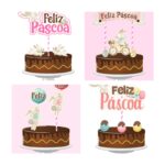 Topo de Bolo Páscoa Delicado
