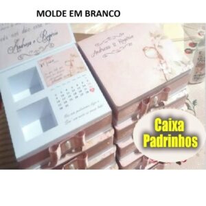 Caixa presenteável Bombons padrinhos casamento
