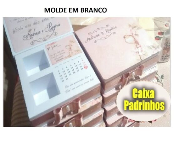 Caixa presenteável Bombons padrinhos casamento