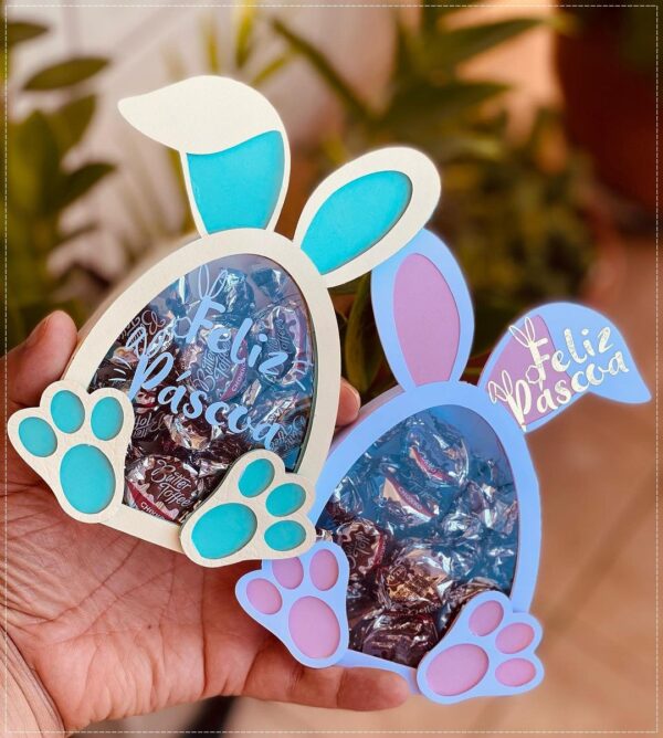 Arquivo páscoa caixa personalizado porta balas chocolate para imprimir