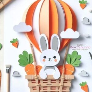 Kit Digital Arquivo de Corte Festa Silhouette Topo de bolo páscoa