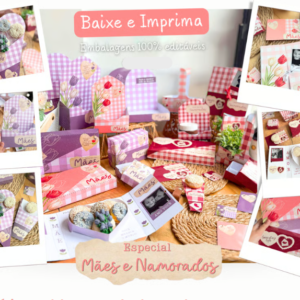 Embalagens Dia das Mães editáveis para imprimir grátis