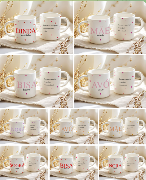 Arte para caneca dia das mães Ana Melin pronta para imprimir