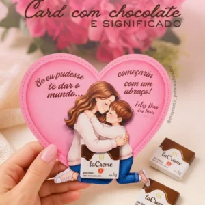 Card Dia das Mães com chocolate PDF grátis para imprimir