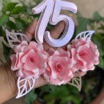 Arquivo corte topo de bolo 15 anos personalizado para imprimir