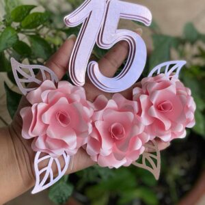 Arquivo corte topo de bolo 15 anos personalizado para imprimir