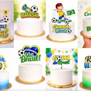 Topo de bolo Copa do Mundo para imprimir grátis com design colorido