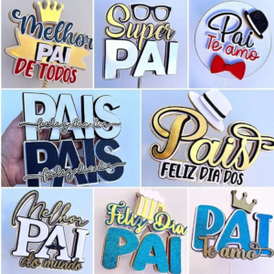 Topo de bolo Melhor Pai do Mundo para imprimir em arquivo digital