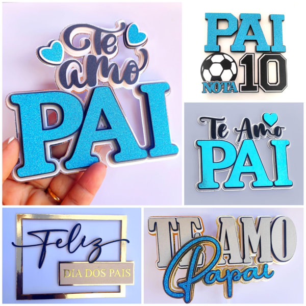 Topo de bolo Melhor Pai do Mundo para imprimir em arquivo digital