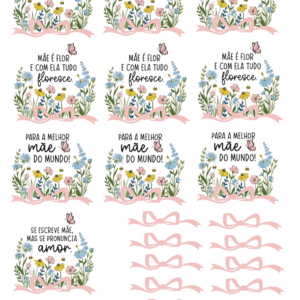 Arquivo digital Dia das Mães 2026 pronto para imprimir grátis em DTF UV