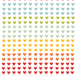 Arquivo DTF UV corações coloridos A4 para imprimir grátis