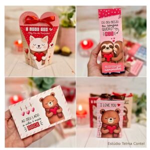 Arquivo corte namorados kit printables grátis para imprimir decoração romântica