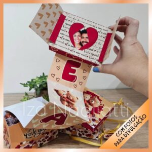 Caixas dia dos namorados com foto e mensagem para imprimir grátis