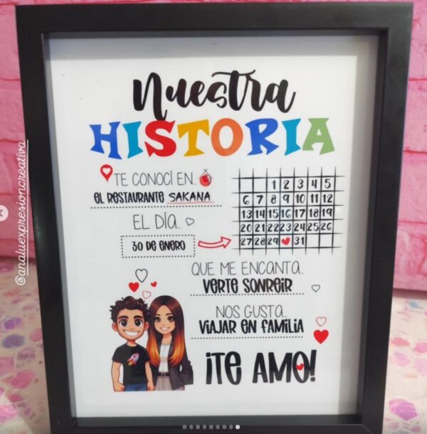 Arquivo de corte quadro aniversário de namoro para imprimir grátis