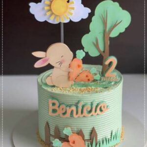 topo de bolo coelhinho menino