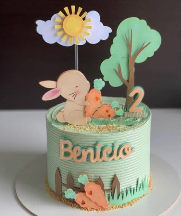 topo de bolo coelhinho menino