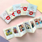 Mini álbum de fotos personalizado para dia dos namorados com design romântico para imprimir