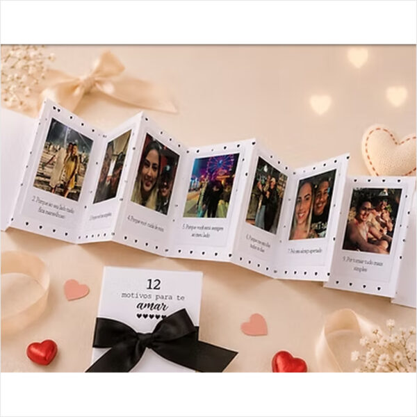 Cartão 12 motivos para te amar personalizado em PDF PNG para imprimir no Dia dos Namorados