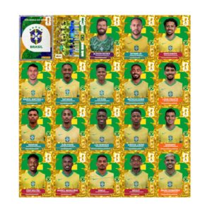 Arquivo corte Figurinha Brasil Gold Crumple personalizado para imprimir grátis