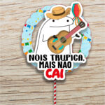 Arquivo Digital COMBO Topos de Bolo Festa Junina Flork nois trupica mais nao cai para imprimir