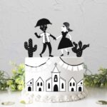 Arquivo de corte Festa Junina Arraiá Preto e Branco para topo de bolo personalizado, pronto para imprimir e cortar na Silhouette.