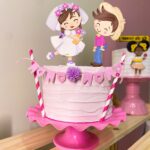 Arquivo de corte festa junina topo de bolo casal personalizado para imprimir e cortar na Silhouette.