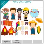 Arquivo de corte Festa Junina personalizado para topo de bolo, decoração e personalizados para imprimir.