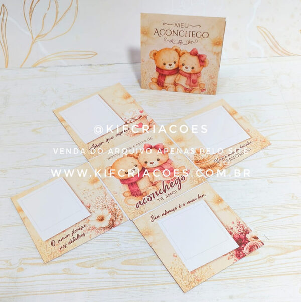 Arquivo de Corte Álbum Aconchego Dia dos Namorados personalizado para imprimir