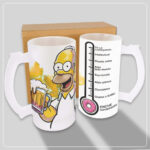 Arte para caneca de choop Homer Simpson personalizada pronta para impressão