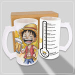Arte para caneca de choop Luffy One Piece personalizada para impressão digital