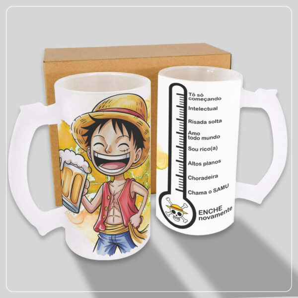 Arte Caneca Choop Luffy One Piece Personalizada Arte para caneca de choop Luffy One Piece personalizada para impressão digital