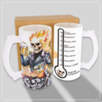 Arte para caneca de choop Motoqueiro Fantasma personalizada pronta para impressão