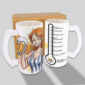 Arte para caneca de chopp Nami One Piece personalizada em arquivo digital para impressão.