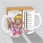 Arte para caneca de choop Princesa Peach personalizada pronta para imprimir