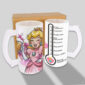 Arte para caneca de choop Princesa Peach personalizada pronta para imprimir