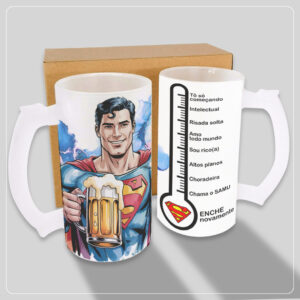 Arte para caneca de choop Super Man personalizada pronta para imprimir