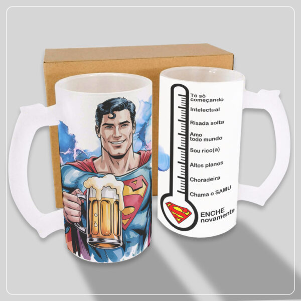 Arte Caneca Choop Super Man Personalizada Arte para caneca de choop Super Man personalizada pronta para imprimir