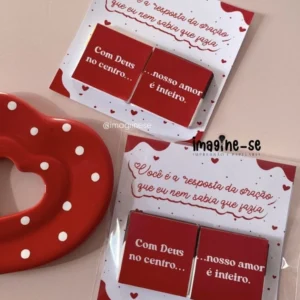 Card 2 Chocolates Você é a Resposta da Minha Oração para Dia dos Namorados pronto para imprimir.