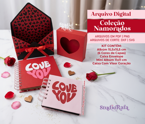 Coleção Love You Álbum Personalizado Arquivo Digital Arquivo digital Coleção Love You Álbum personalizado para imprimir e cortar.
