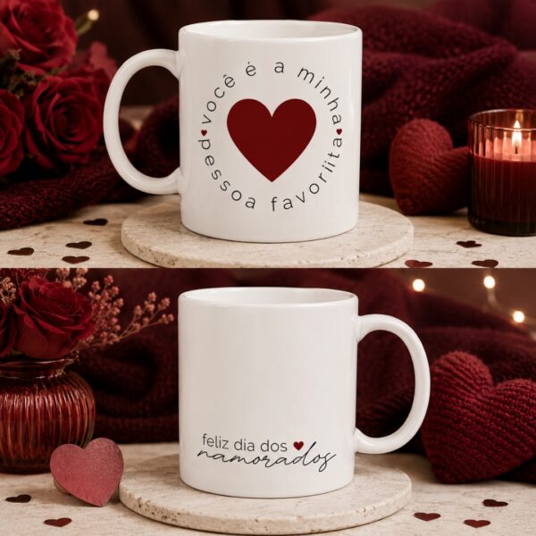 Arte para caneca Dia dos Namorados com frase Você é Minha Pessoa Favorita, ideal para sublimação, impressão e personalização de presentes românticos.