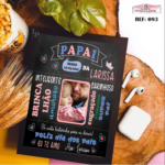 Arquivo corte layout quadro Dia dos Pais personalizado com design moderno e emocional para impressão.