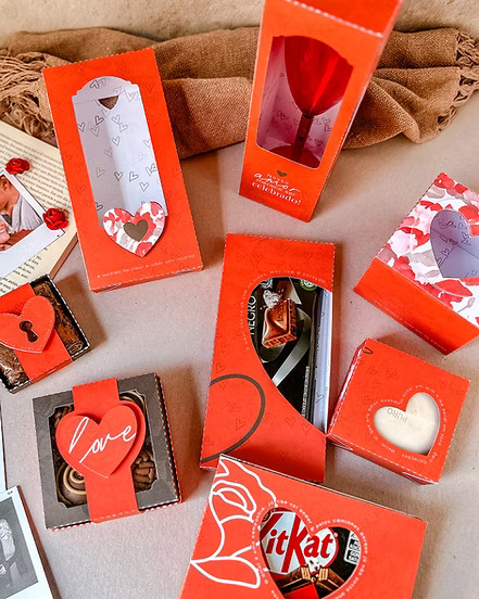 Arquivo de corte caixas chocolate kit dia dos namorados personalizado para Silhouette e impressão.