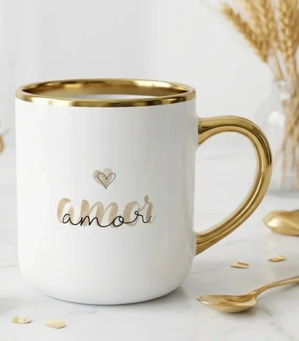 Arte Sublimação Caneca Amor Dia dos Namorados em arquivo digital para impressão personalizada.