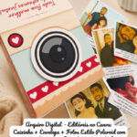 Kit digital fotos polaroid com versículos bíblicos para Dia dos Namorados pronto para imprimir e personalizar.