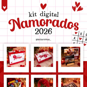 Kit Digital Dia dos Namorados com arquivos para imprimir e personalizar presentes românticos.