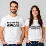 Arte para camiseta Dia dos Namorados Mantenha Distância personalizada pronta para impressão digital.