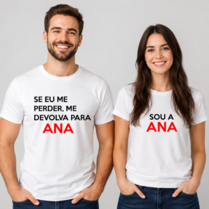 Arte para camiseta Dia dos Namorados personalizada com frase divertida "Se Eu Me Perder Me Devolva Para..." em alta resolução para impressão.