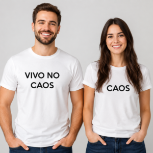Arte camiseta Dia dos Namorados Vivo no Caos personalizada para impressão, sublimação e DTF.