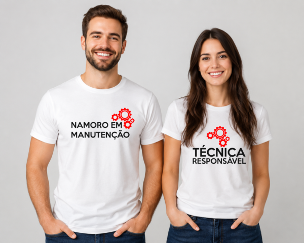 Arte para camiseta Dia dos Namorados Namoro em Manutenção pronta para imprimir e personalizar.